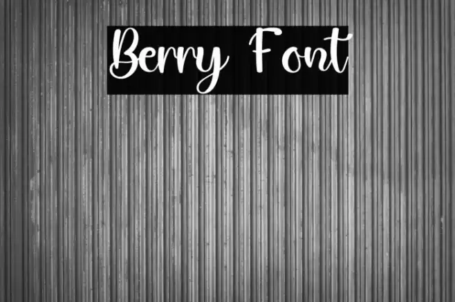 Berry Шрифта examples
