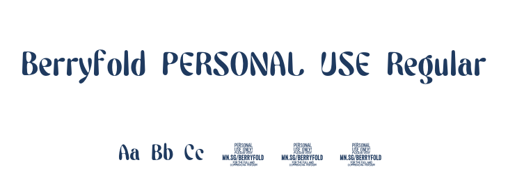 Berryfold PERSONAL USE Regular Font Preview