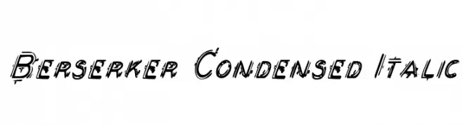 Berserker Condensed Italic  لخطوط تنزيل