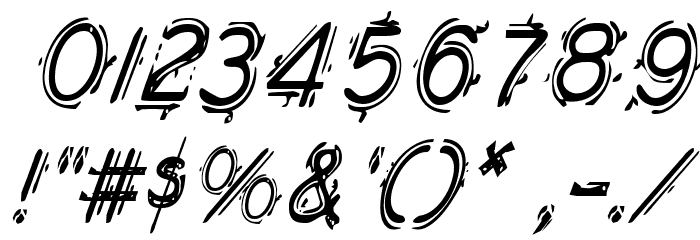 Berserker Condensed Italic Font OTHER CHARS
