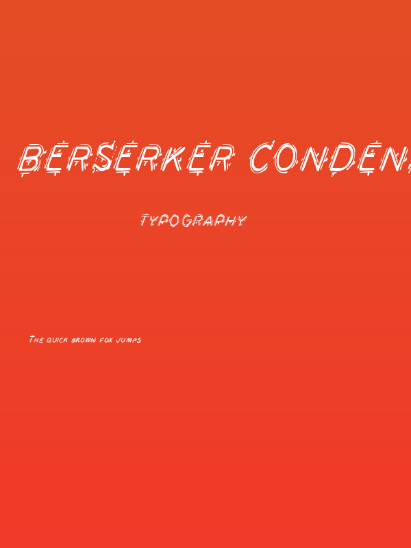 Berserker Condensed Italic Poster