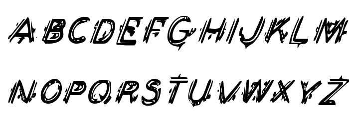 Berserker Condensed Italic Font LOWERCASE