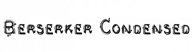 Berserker Condensed  Free Fonts Download