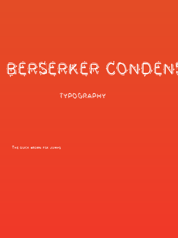 Berserker Condensed Poster