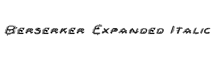 Berserker Expanded Italic 