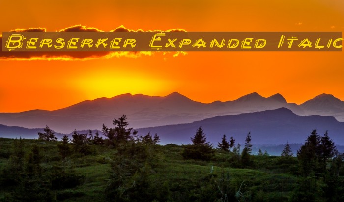 Berserker Expanded Italic Example 1