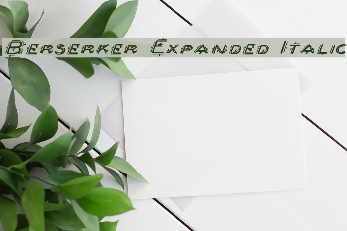 Berserker Expanded Italic Example 2