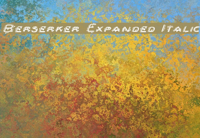 Berserker Expanded Italic Example 3