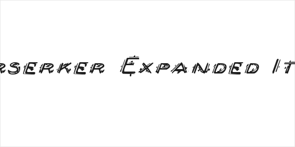 Berserker Expanded Italic Logo