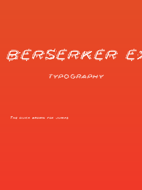 Berserker Expanded Italic Poster