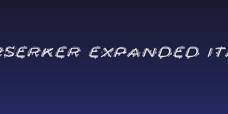 Berserker Expanded Italic Social Header