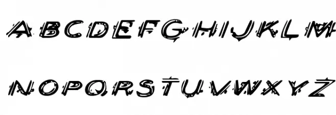 Berserker Expanded Italic Шрифта строчной
