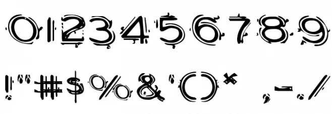 Berserker Expanded Font OTHER CHARS
