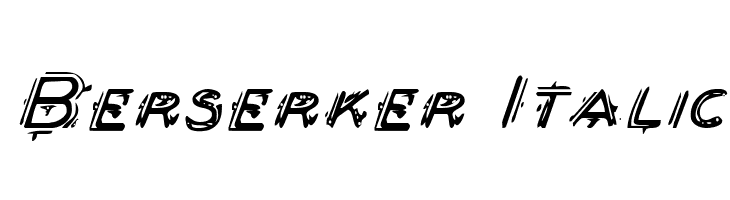 Berserker Italic  Frei Schriftart Herunterladen