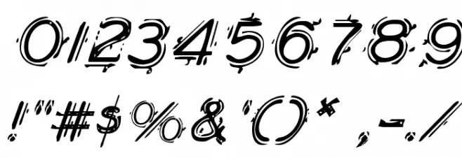 Berserker Italic Font OTHER CHARS