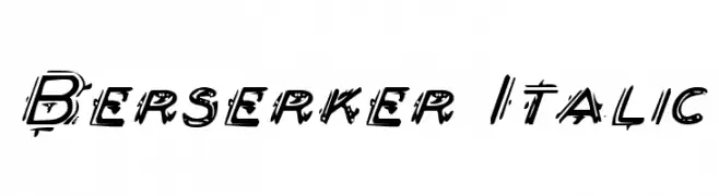 Berserker Italic  font caratteri gratis