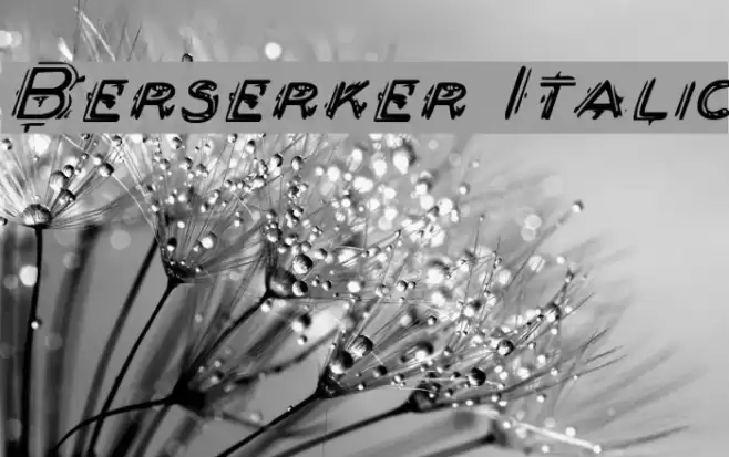 Berserker Italic Font examples