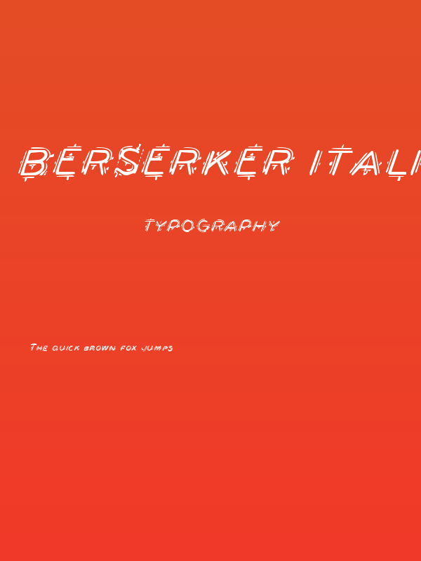 Berserker Italic Poster