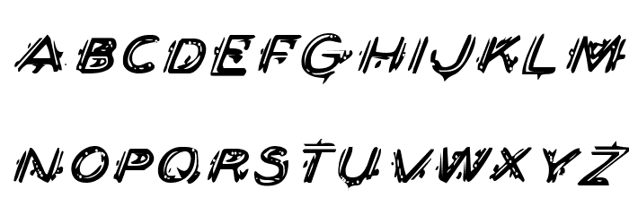 Berserker Italic Font LOWERCASE
