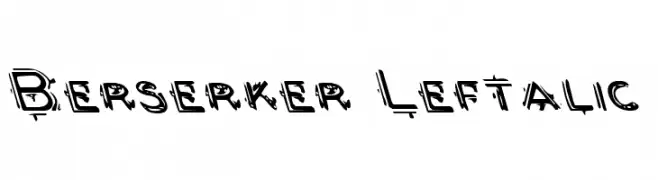 Berserker Leftalic  font caratteri gratis