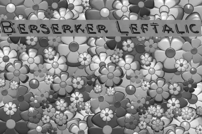Berserker Leftalic Font examples