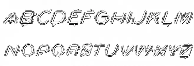 Berserker Shadow Italic Schriftart Groß