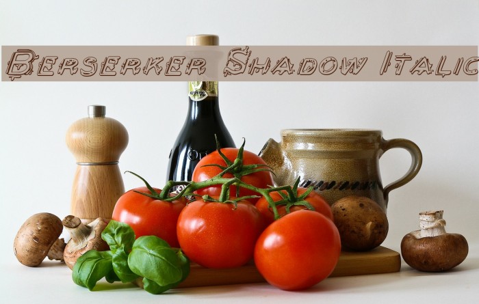 Berserker Shadow Italic Font examples