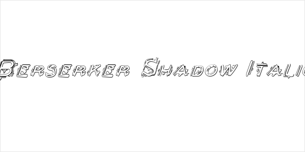 Berserker Shadow Italic Logo