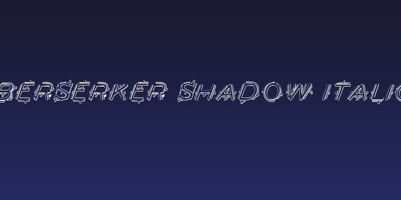 Berserker Shadow Italic Social Header
