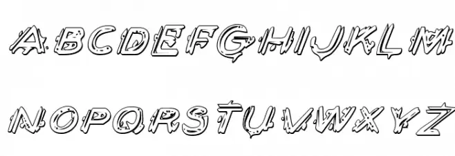 Berserker Shadow Italic Caratteri MINUSCOLO