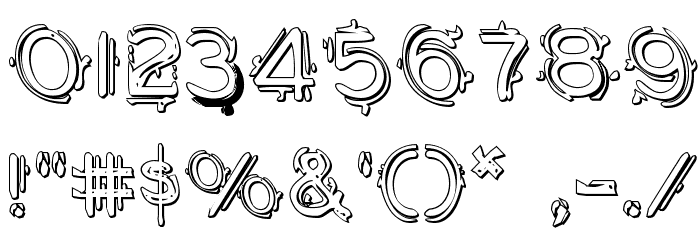 Berserker Shadow Font OTHER CHARS