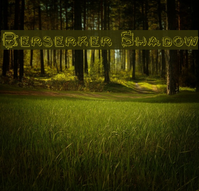 Berserker Shadow Font examples