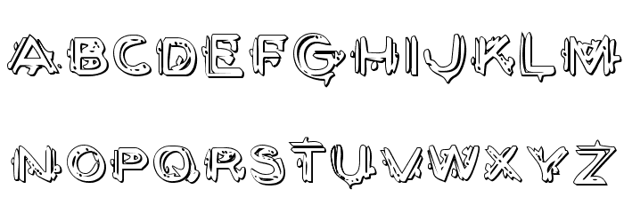Berserker Shadow Font LOWERCASE