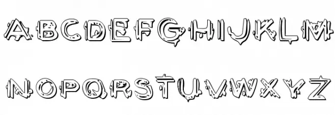 Berserker Shadow Font LOWERCASE