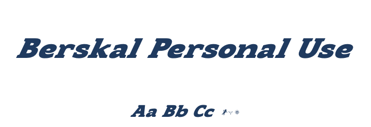 Berskal Personal Use Font Preview
