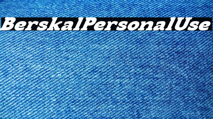 Berskal Personal Use Example 2