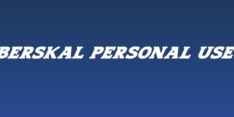 Berskal Personal Use Social Header