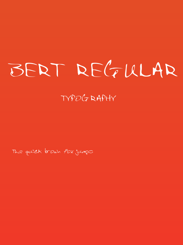 Bert Regular Poster