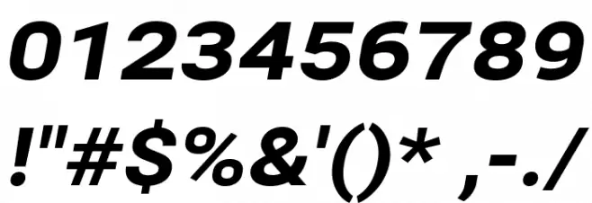 Bert Sans Black Italic Font OTHER CHARS