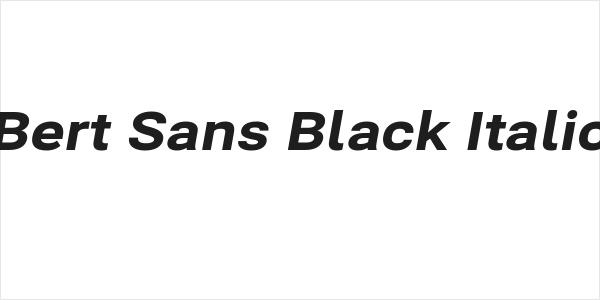 Bert Sans Black Italic Logo