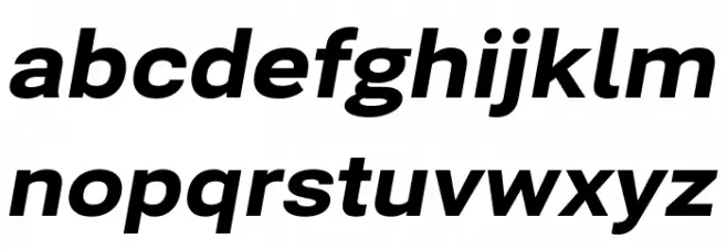 Bert Sans Black Italic Font LOWERCASE