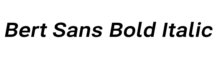 Bert Sans Bold Italic  免费字体下载