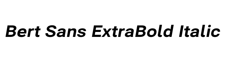Bert Sans ExtraBold Italic  font caratteri gratis