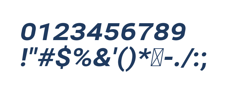 Bert Sans ExtraBold Italic Other Characters