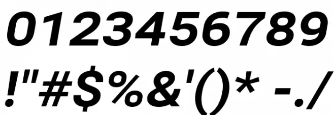 Bert Sans ExtraBold Italic Font OTHER CHARS