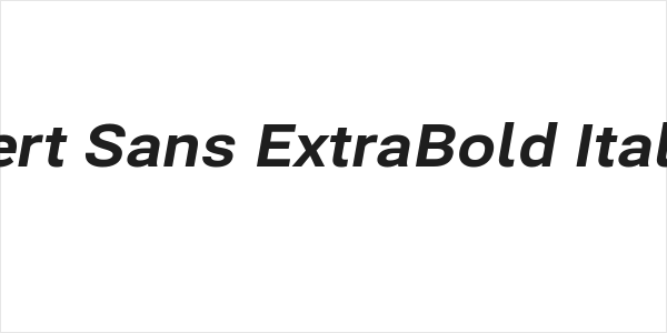 Bert Sans ExtraBold Italic Logo