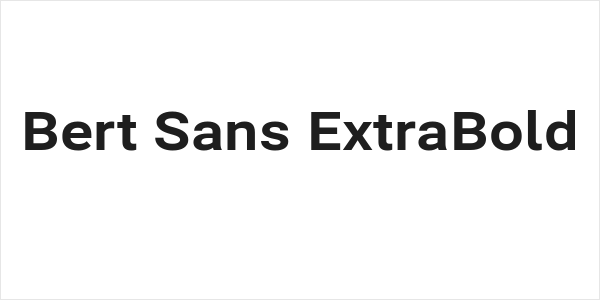 Bert Sans ExtraBold Logo