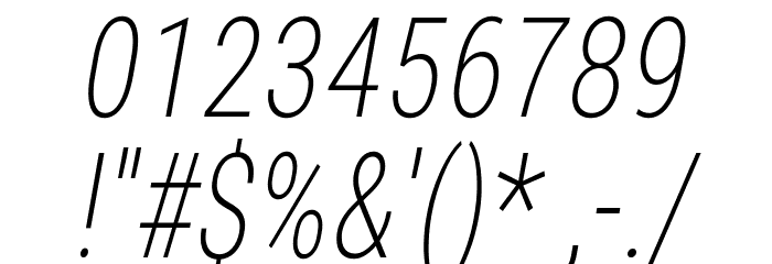Bert Sans ExtraLight Italic Font OTHER CHARS