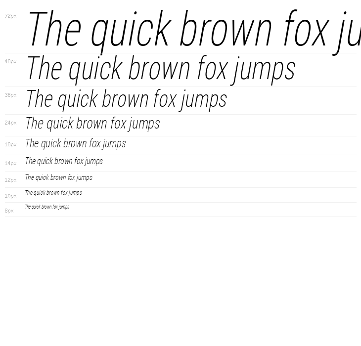 Bert Sans ExtraLight Italic Waterfall