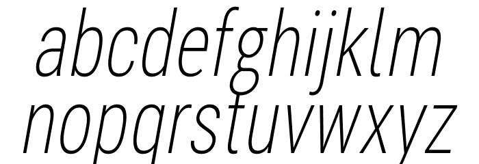 Bert Sans ExtraLight Italic Font LOWERCASE